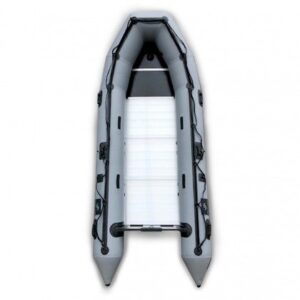 Bote 4.20mts Hypalon Piso Aluminio Enrollable Gris Heavy Duty