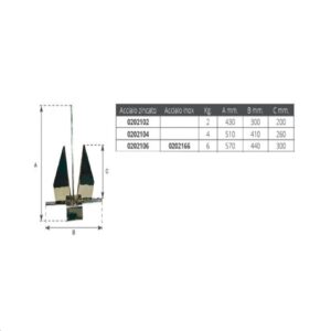 Ancla Acero Inox 316, 3.6KGS Hasta 35 Piesfondeo 6