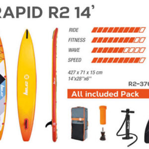 Paddle R2 Touring SUP Inflable 14" con Inflador y Remo